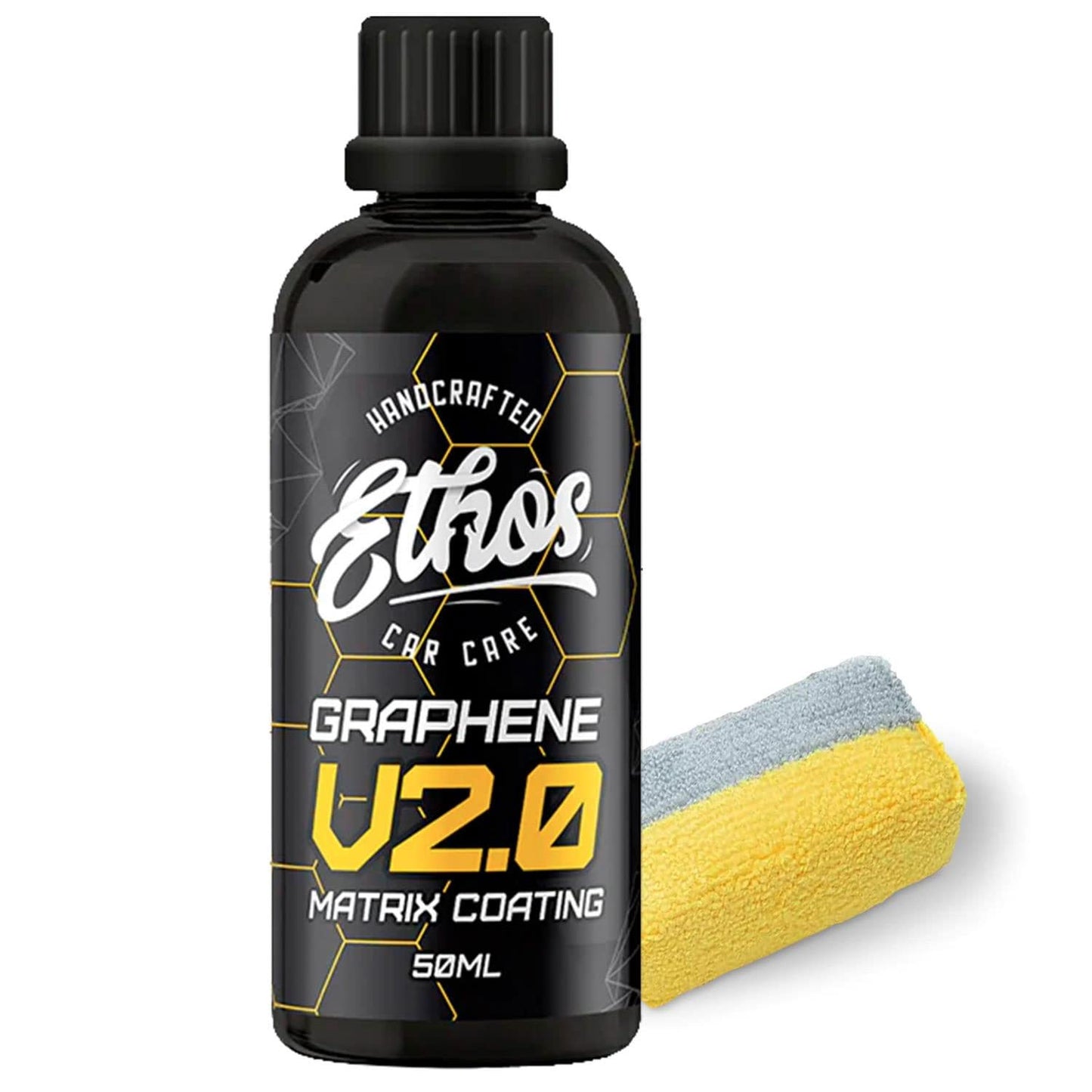Ethos Handcrafted Car Care Graphene Matrix Coating with Applicator - Graphene Ceramic Coating | 5+ Years of Protection | Incredible Hydrophobic - Revolutionary Graphene Nanotechnology