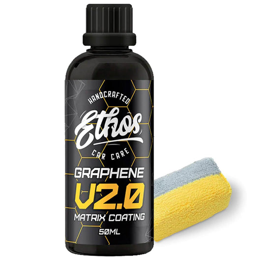 Ethos Handcrafted Car Care Graphene Matrix Coating with Applicator - Graphene Ceramic Coating | 5+ Years of Protection | Incredible Hydrophobic - Revolutionary Graphene Nanotechnology