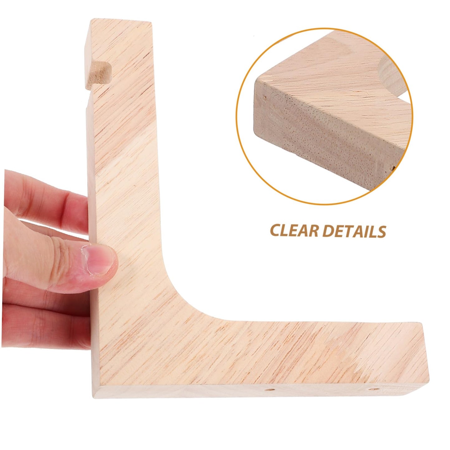 VICASKY Wood Hooks for Hanging Plants 2pcs Indoor Plant Hanger Brackets Wooden Wall Mount Heavy Duty for Garden Porch and Outdoor Use