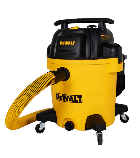 DEWALT 12 Gallon STEALTHSONIC Ultra Quiet Poly Wet Dry Vacuum, DXV12P-QTA Powerful Suction Noise Reduction Vac, 5.5 Peak HP Shop Vacuum for Jobsite/Workshop, Reduce Motor Noise, Yellow