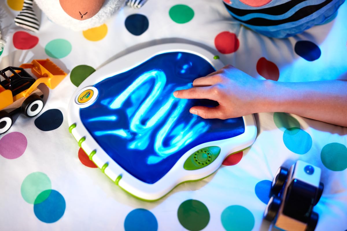 Crayola Toddler Touch Lights, Musical Sensory Toys for Toddlers, Essential Easter Basket Stuffers & Gifts, Light Up Drawing Pad, Mess Free Painting, Travel Activity, 2+