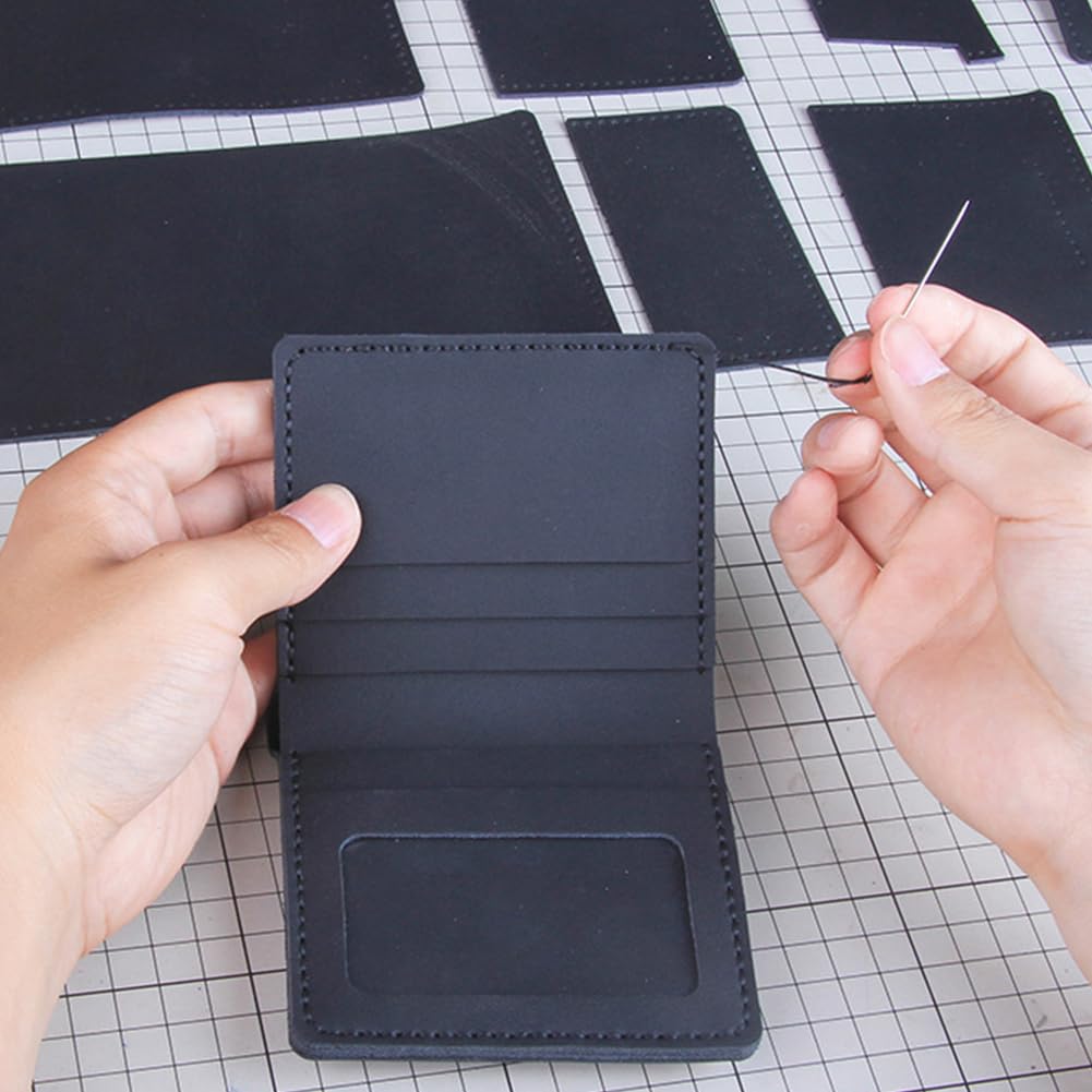 ANATTASOUL DIY Wallet Kits for Men Trendy Credit Card Wallet Kit Set DIY Men's Classic Craft Tools Billfold Kit Handmade Wallet Gifts for Dad Friends Boyfriends Uncles Family