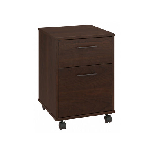 Bush Home Key West 2 Drawer Mobile File Cabinet in Bing Cherry