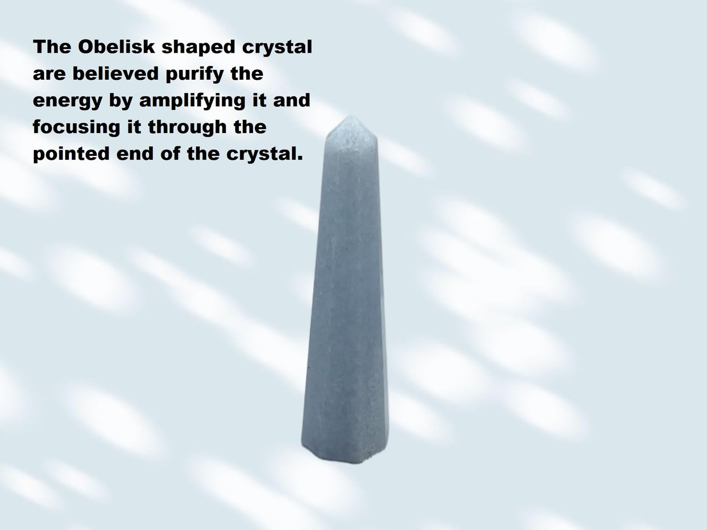 Blue Calcite 3 Inch Gemstones Obelisk Tower Jumbo Facet Aura Rock Crystal Natural Polished Earth Wand Spirit