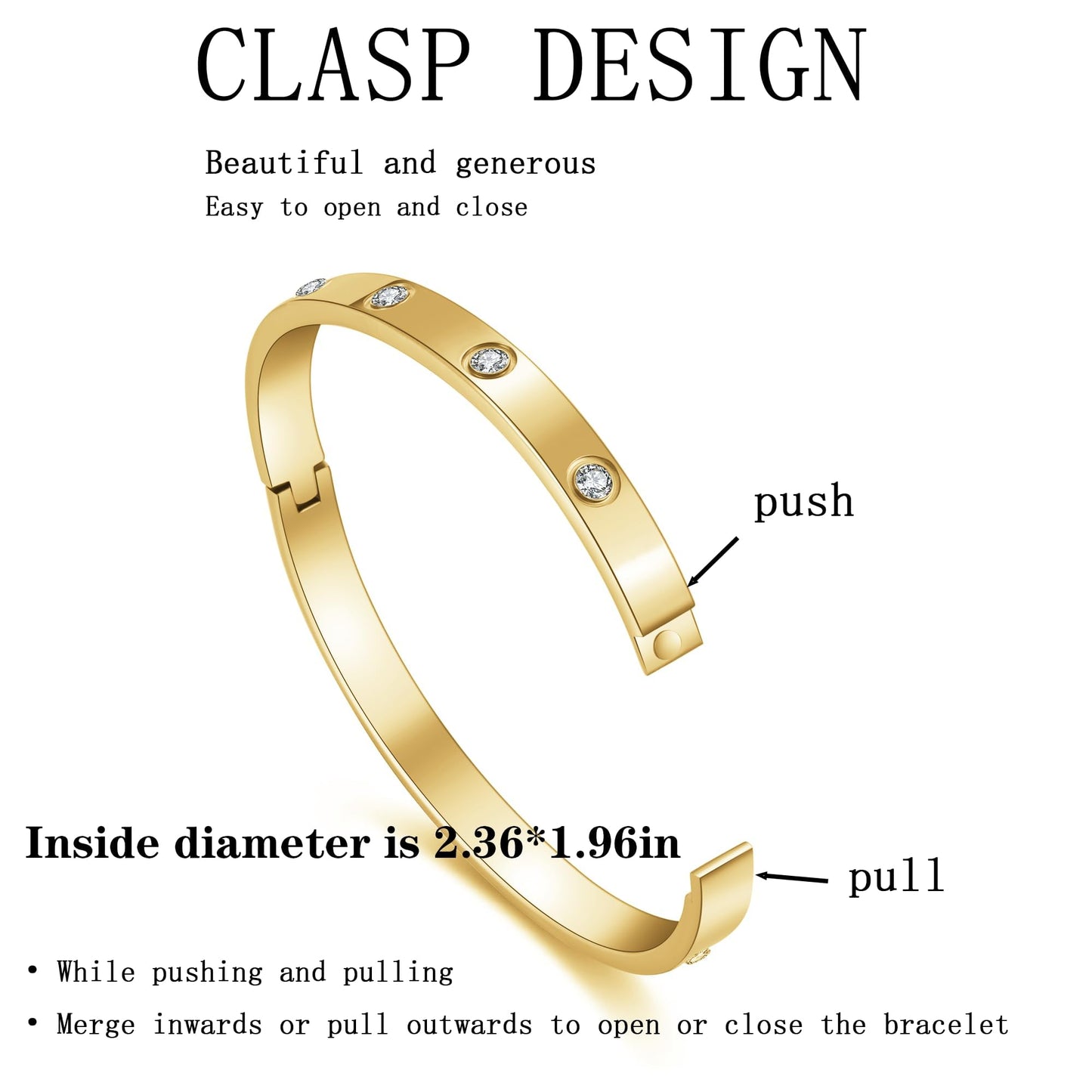 FUNIO 18K Gold Plated Van cleef Clover Bracelet Love bangle Set for Women - White Stack Friendship Bracelet Lucky Link Bracelets Jewelry Gifts Trendy for Women