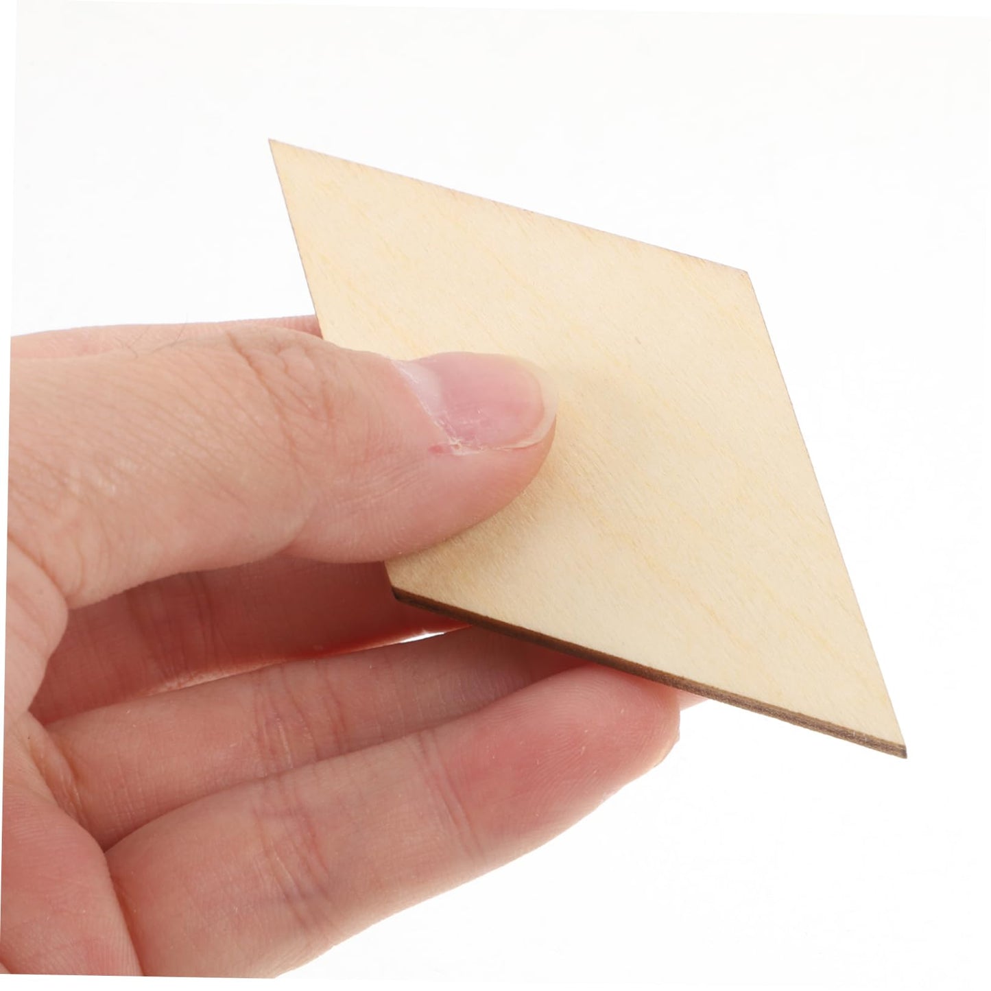 30Pcs Diamond Shaped Wood Slices 3.14x1.57in Unfinished Wooden Diamond Shape Pieces Wooden Shape Wood Blank Slices for DIY Crafts Holiday Decoration