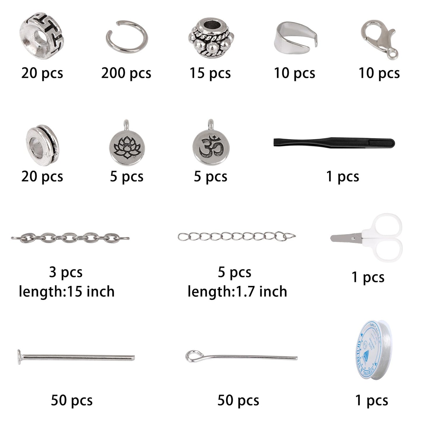 Raicegs Chakra Beads for Jewelry Making Real Natural Stone Beads for Bracelets Making Kits Healing Crystals Gemstone for Necklace Earring Making for Adult Women Men