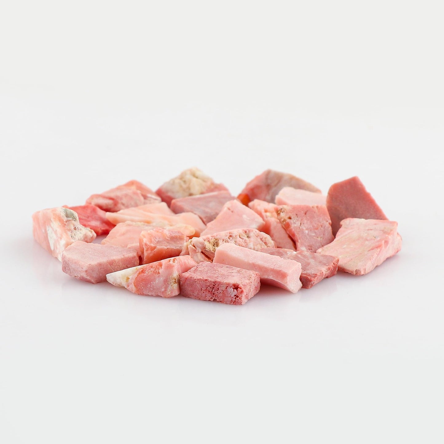 CRYSTALINES 5pcs Wholesale Natural Raw Pink Opal Gemstone, Untreated Rough Stones, DIY Jewelry Making, Bulk Loose Supplies, Chakra Healing Crystals, October Birthstone, Gem Collection