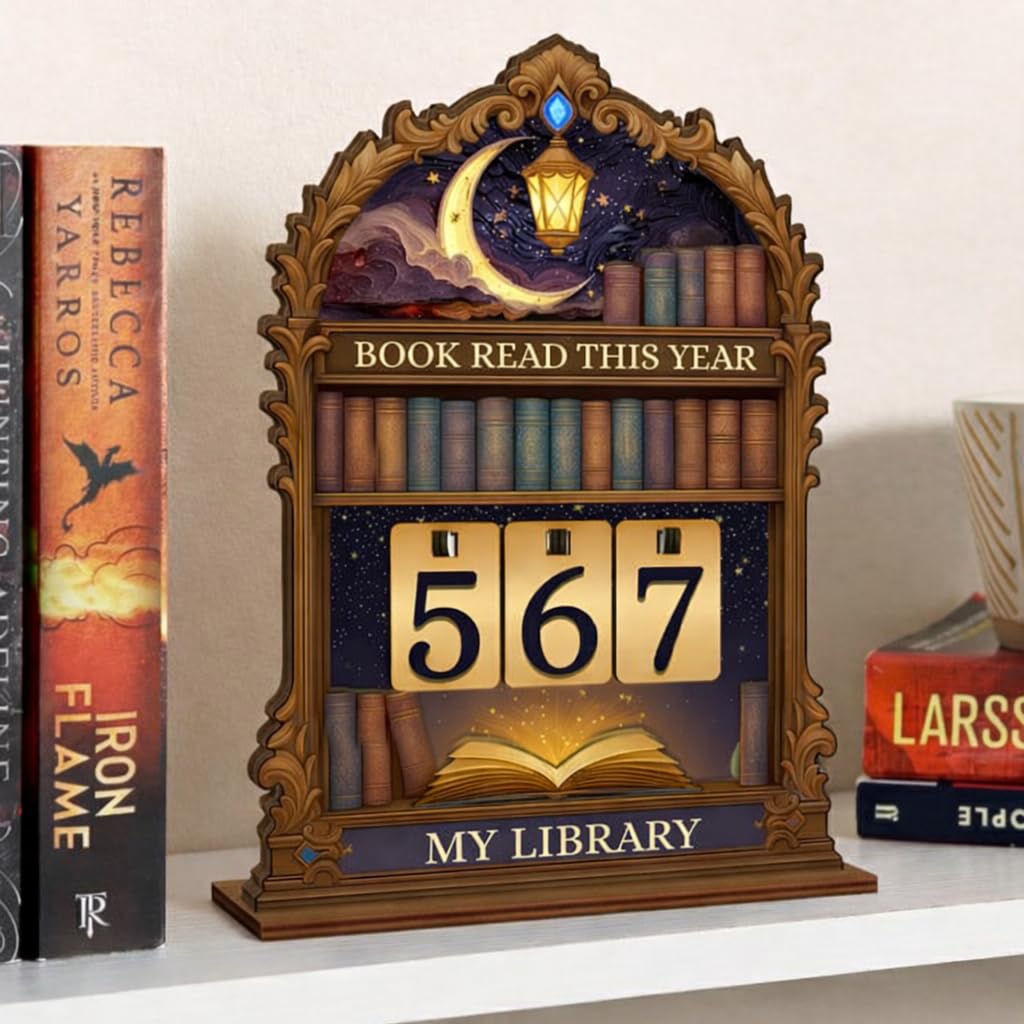7'' Books Read This Year Counter Book Lovers Gifts for Women Readers, Books I Have Read This Year Sign, Bookworm Gift, Reading Accessories Gift for Reading Club, Reading Tracker Sign for Book Lovers