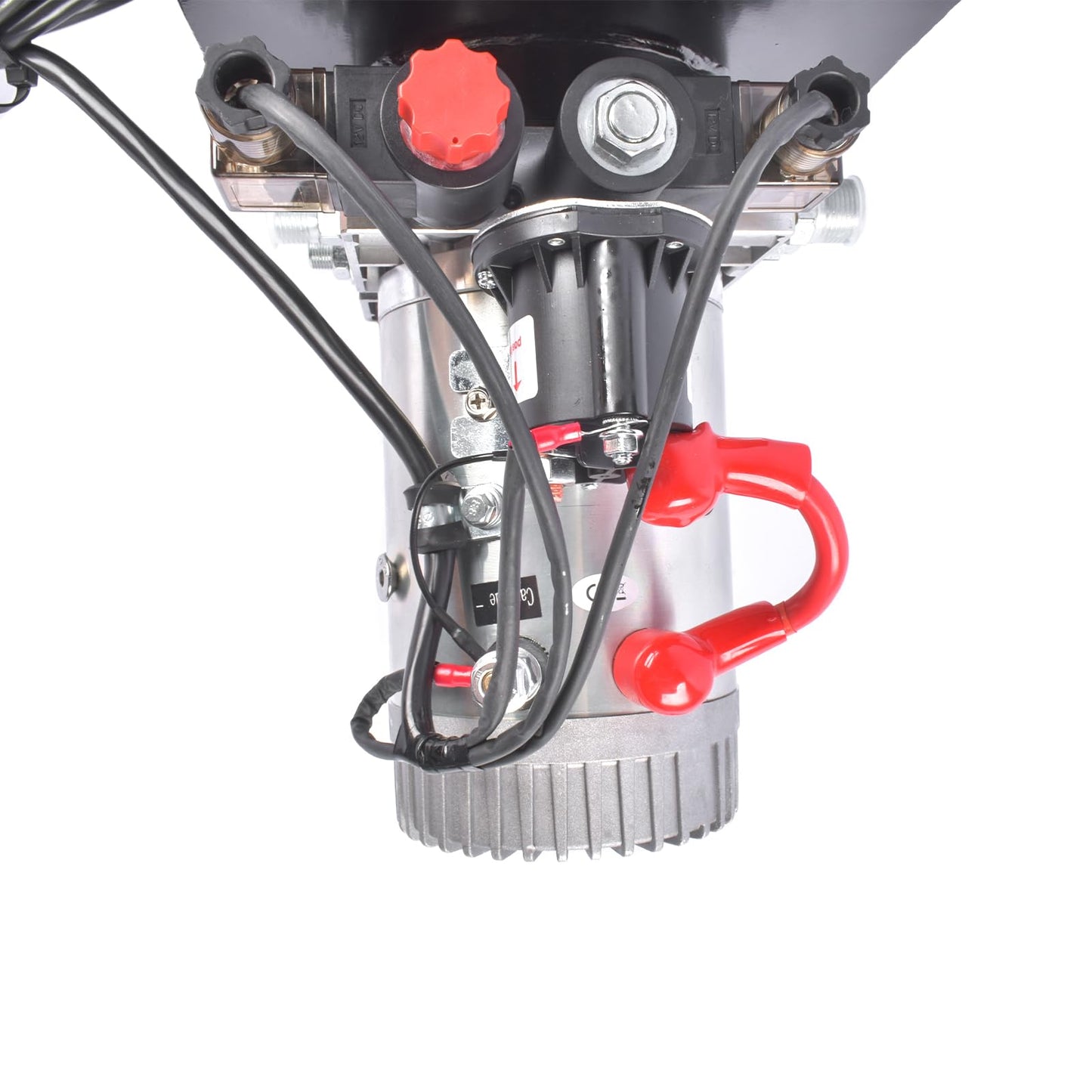 15 Quart Double Acting Hydraulic Pump 12V DC Dump Trailer Hydraulic Power Unit 3200PSI 22MPa 1.6KW with 2 Additional SAE#6 Connectors Weonefit