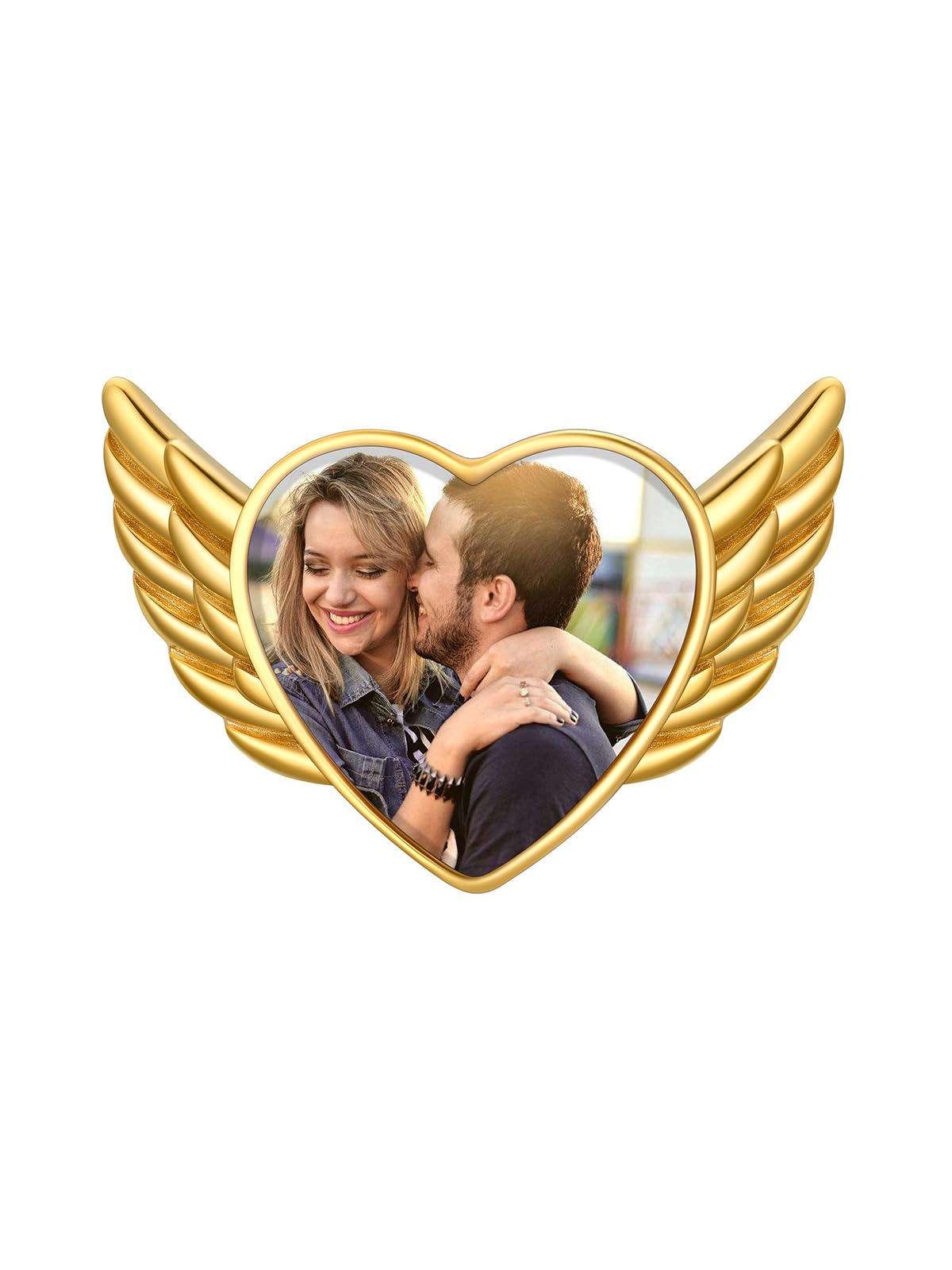 Custom4U Personalized Picture Brooch for Bride Wedding Bouquet Pin with Photos Women Birthday Brooch Funeral Memorial for Men Father Mother Grooms(With Gift Box)