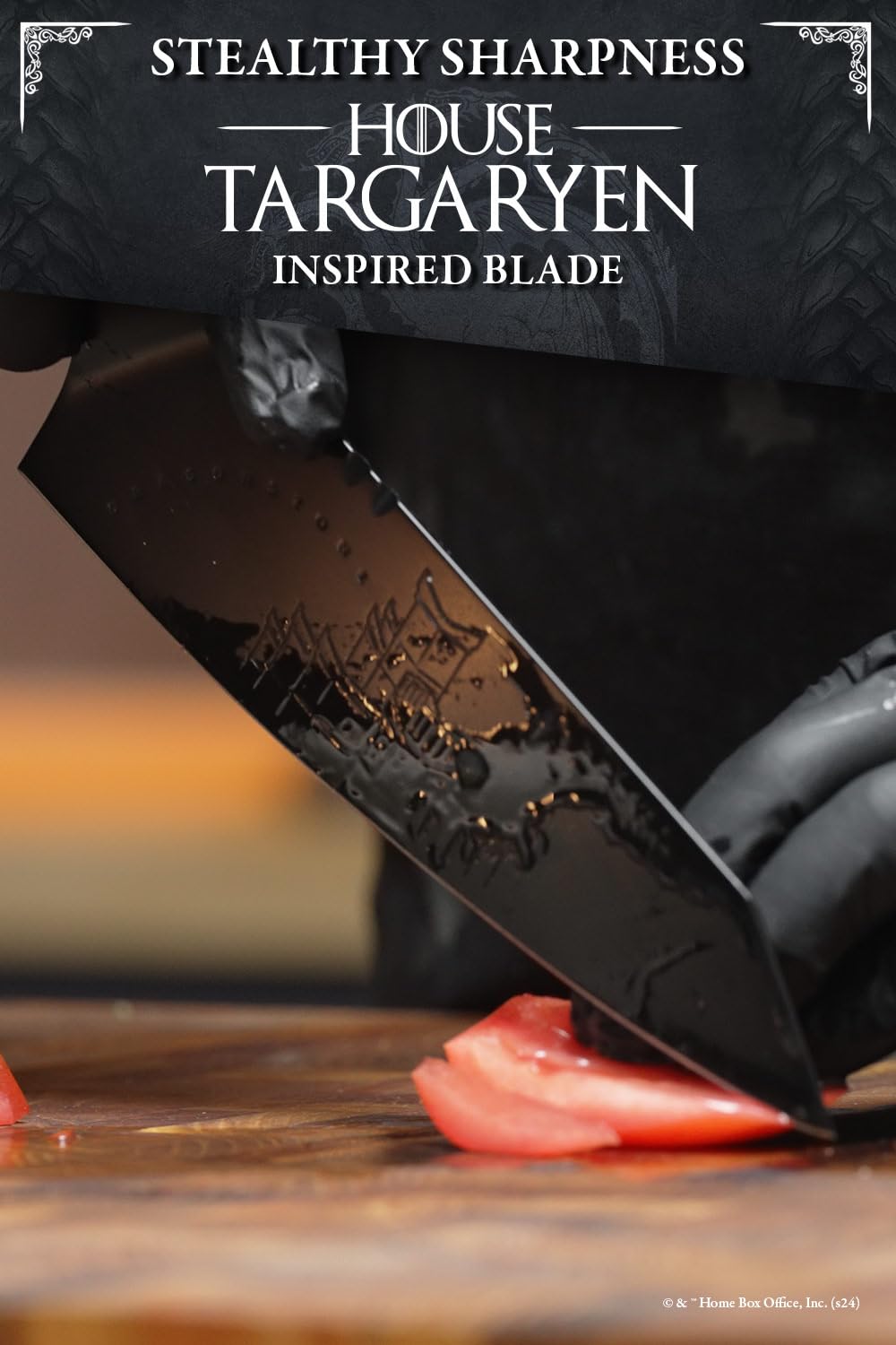 Dalstrong 8 Inch Chef Knife - Game of Thrones House Targaryen Edition - German Premium Steel - Professional G10 Handle - with Sheath