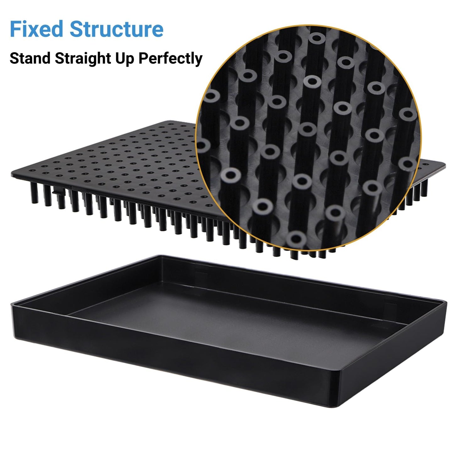 Tlence 19 x 14 Holes Model Painting Stand Base, 25 PCS Alligator Clip Sticks with Rubber Tips, Airbrush Spray Holder with Clean Brush, Clamping Tools Set for Model Parts Assemble DIY Crafts Photo Memo