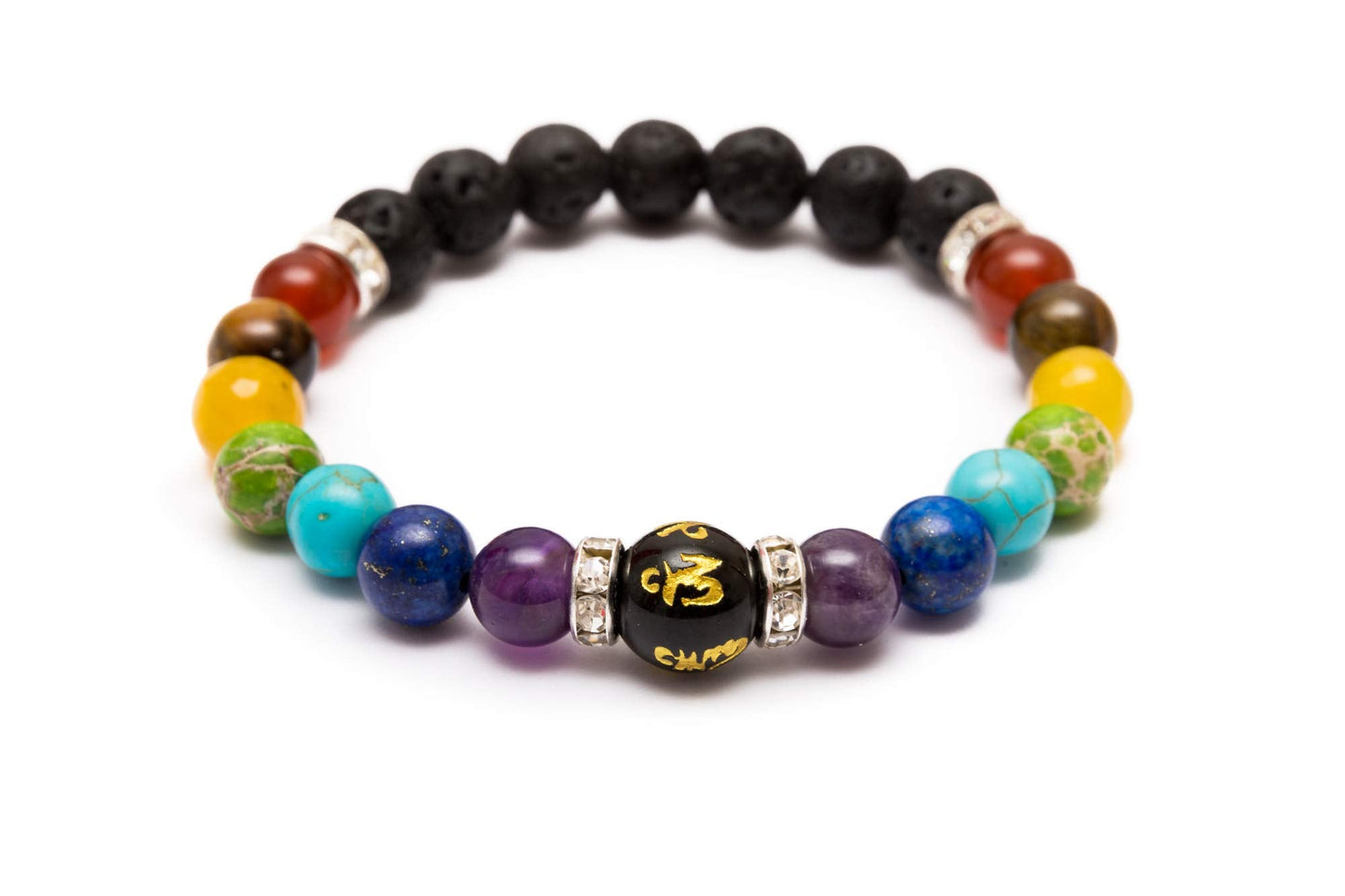 WICCSTAR Chakra Bracelet For Women. Healing Crystals For anxiety relief and Aromatherapy