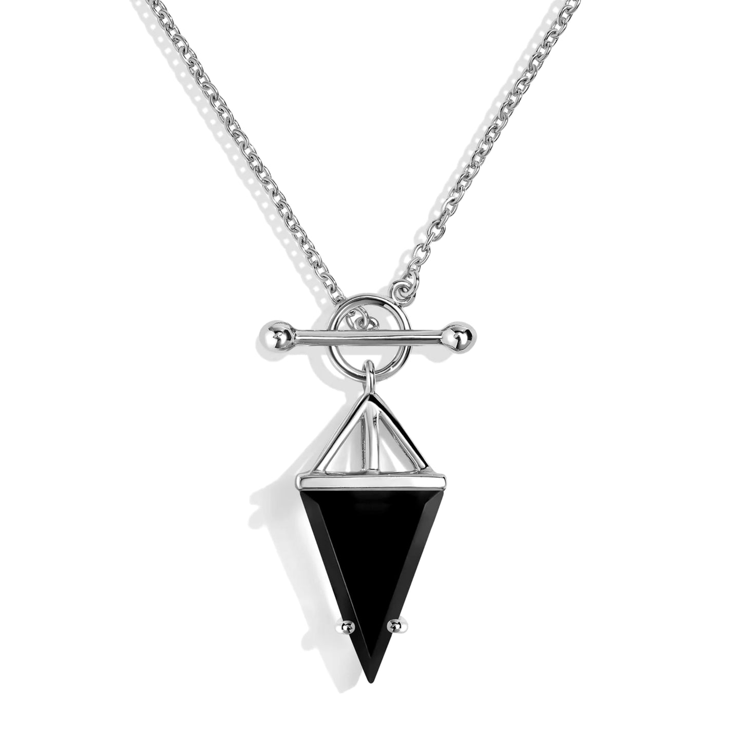 Moon Magic - Authentic Moonstone Necklace for Women | Onyx, Black Obsidian Necklaces/Real 925 Sterling Silver/18k Rose and Yellow Gold Enchanted Crystal Necklace for Women | Genuine Gemstone Jewelry