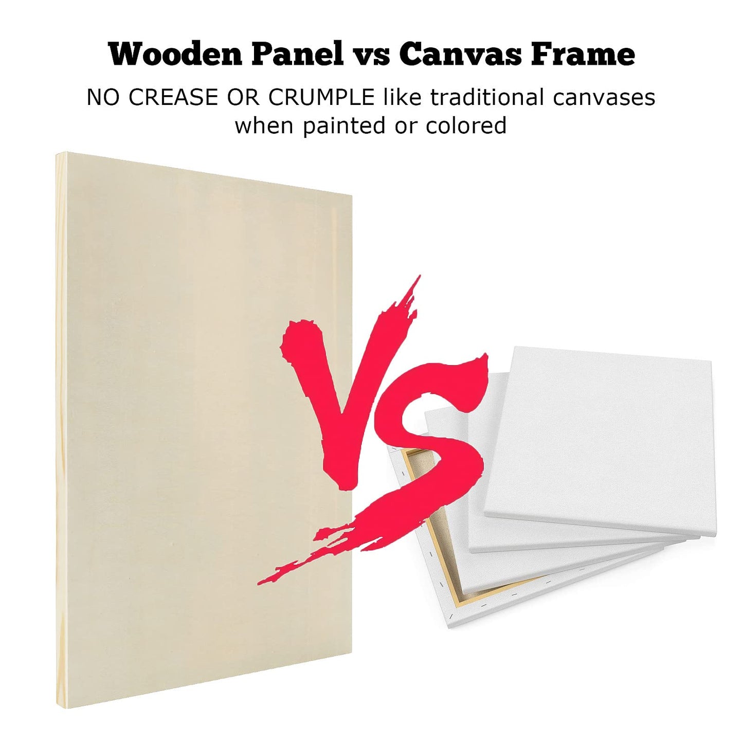 FVIEXE 6PCS Wood Panels for Painting, 12 x 16 Inch Craft Wood Canvas Panel Boards Unfinished Wooden Painting Pouring Panel Board for Arts & Crafts, 3/4 Inch Deep