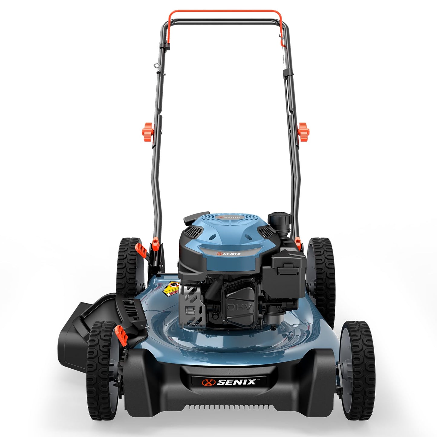 SENIX 144 cc Gas Lawn Mower, 21 inch 2-in-1 Push with Mulching and Side Discharge, 4-Cycle Engine, 6 Position Cutting Height Adjustment for Yard and Garden
