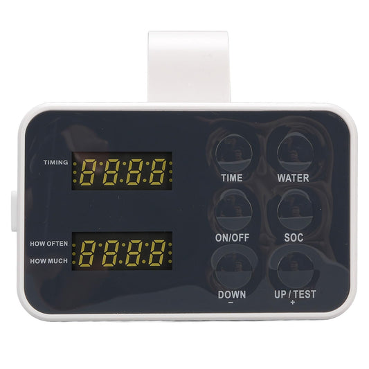 Focket Drip Irrigation System, Programmable Schedule IP65 Weather Proof Anti Siphon Self Watering System, Automatic Plant Waterer with 15 Drippers T Shaped Connectors for Indoor Plants