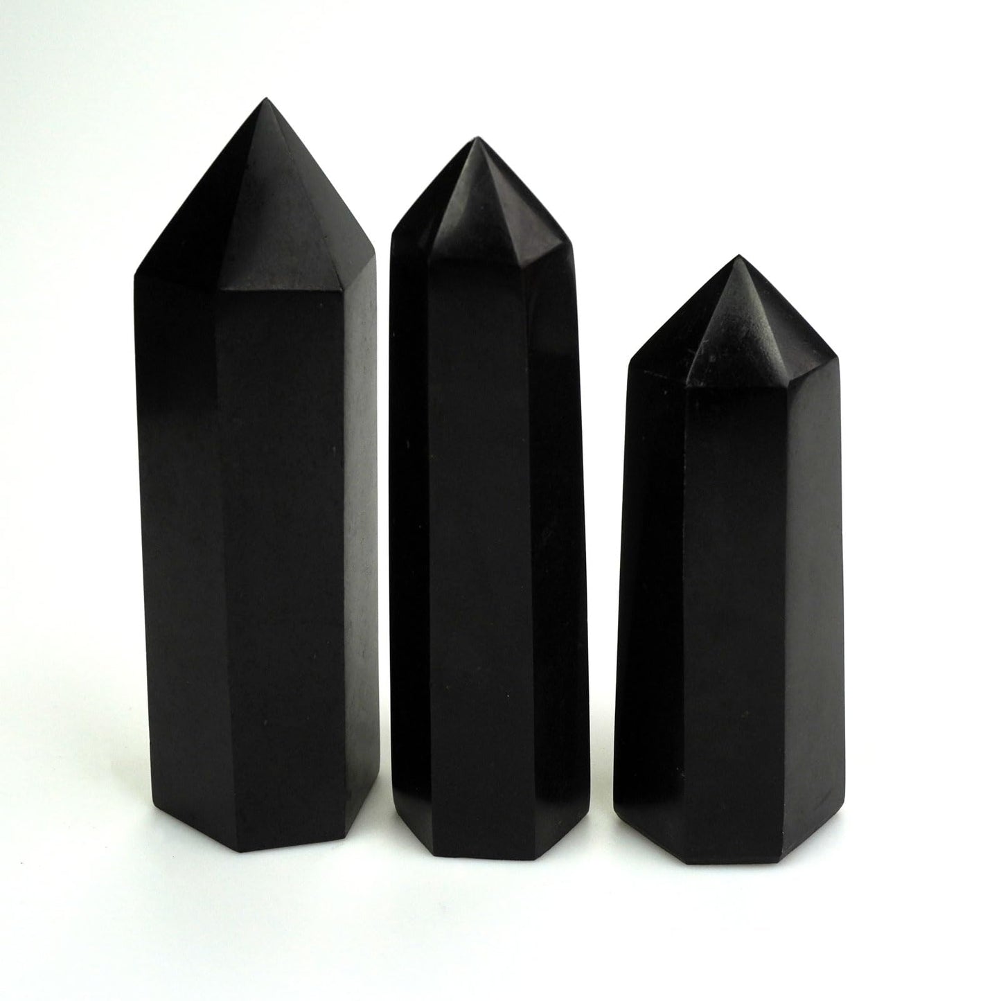 Sisamn Natural Black Tourmaline Column Chunk - Handcrafted Healing Crystal Wand Tower Obelisk, Energy Protection Stone for Meditation, Chakra Balancing, Positive Energy, 0.6-0.9lb