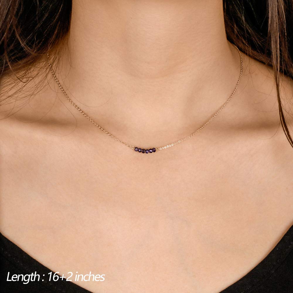 Turandoss Choker Necklaces for women Bar Hammered Disc Necklace Handmade Jewelry Layered Necklace Simple Layered Chokers for Women