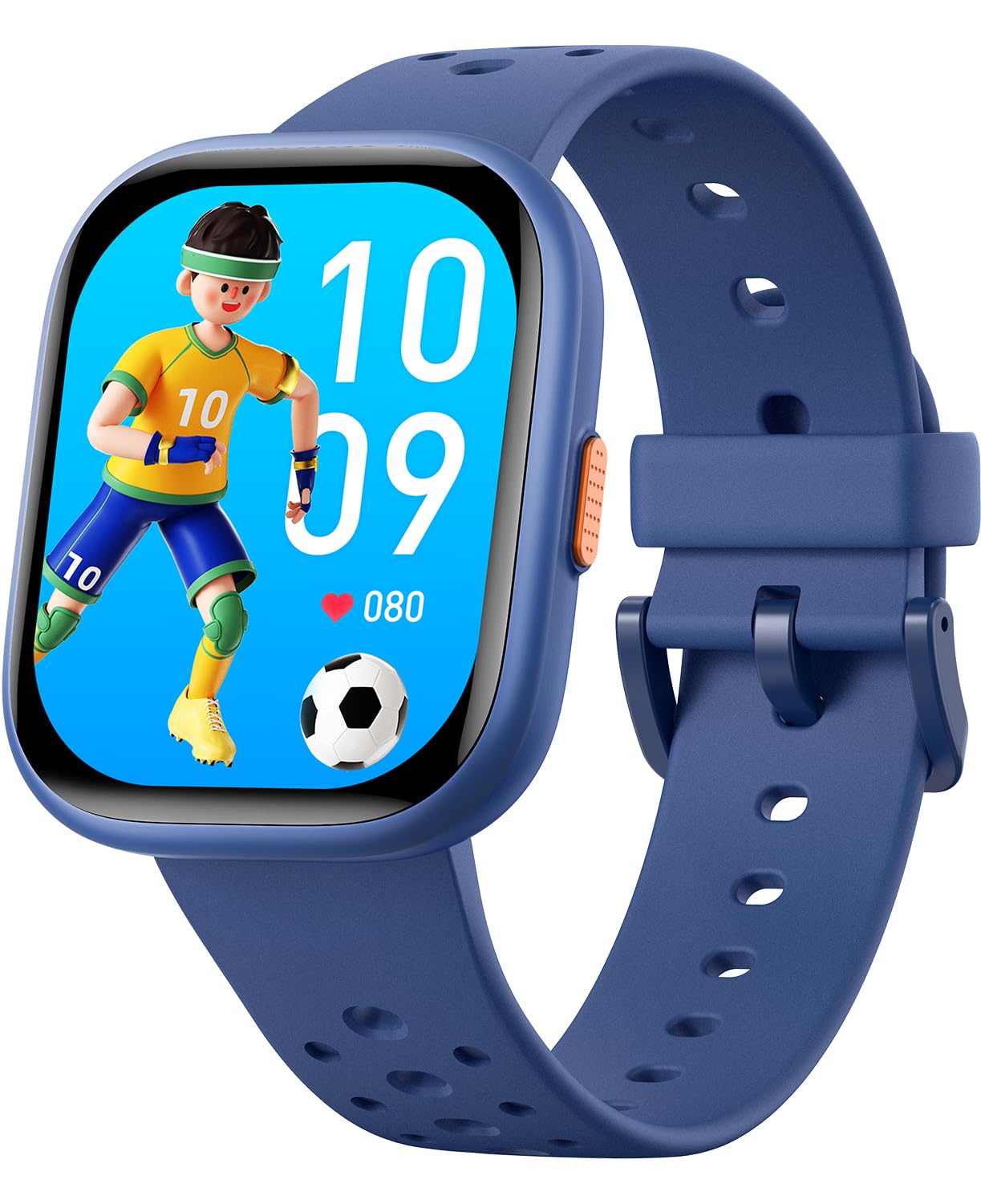 Heroange Kids Smart Watch for Girls Boys,IP68 Waterproof Kids Fitness Tracker Watch with 1.83" Face,Heart Rate Sleep Monitor,19 Sport Modes,Puzzle Games with APP,Great Gifts for Teens 6+ (Blue)