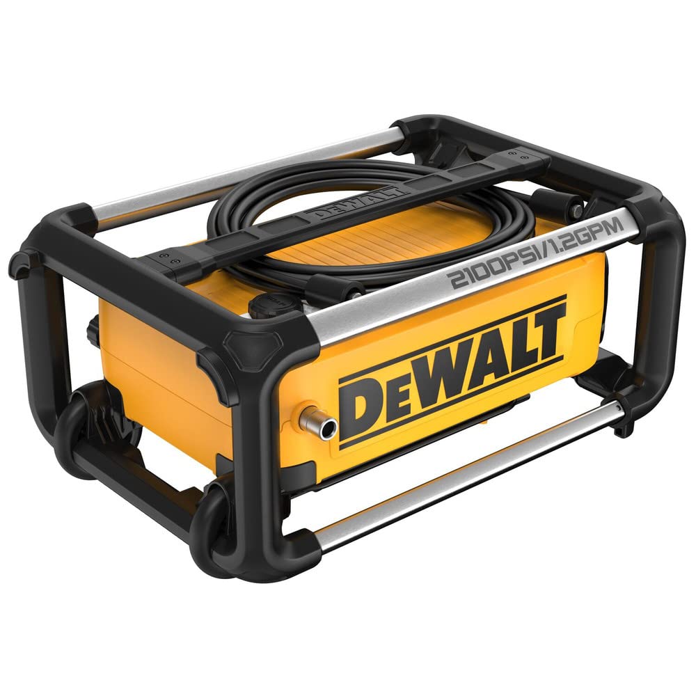 DEWALT Electric Pressure Washer, 2100 PSI, Jobsite Power Washer (DWPW2100) Yellow