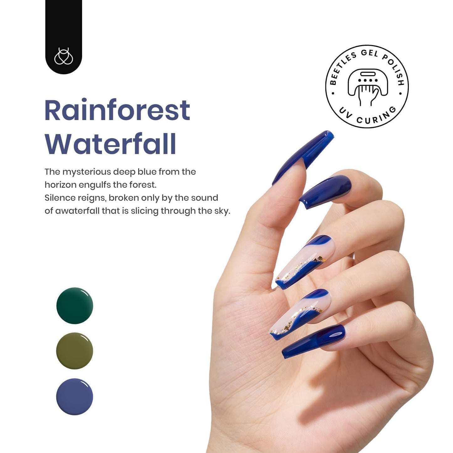 Beetles Gel Nail Polish Set 6 Colors White Black Glitter Green Blue Gel Polish Set Soak Off Uv LED Nail Lamp Gel Nail Manicure for Women