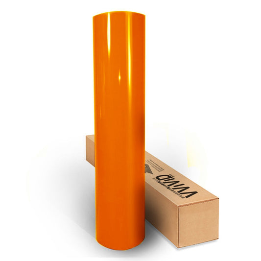 Orange High Gloss Realistic Paint-Like Microfinish Vinyl Wrap Roll with VViViD XPO Air Release Technology (50ft x 5ft)