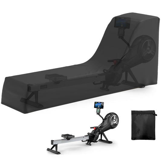 Gasadar Rowing Machine Cover for Concept 2 Fitness Equipment Outdoor Waterproof Sports Rowing Machine Cover with Adjustable Drawstrings and Windproof Buckle 95" L x 24" W x 40" H Black