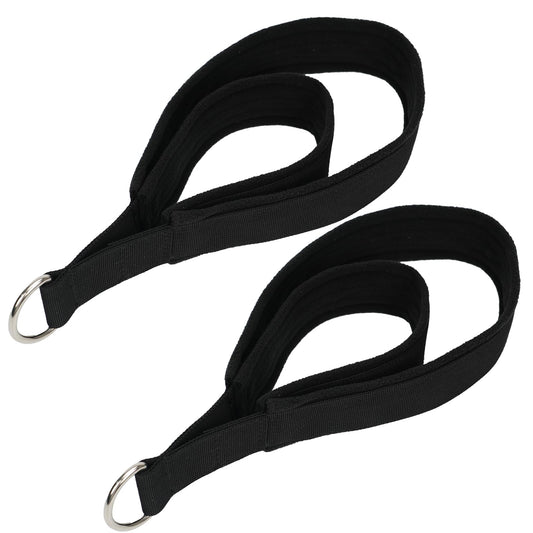 HYVAWO Pilates Straps Soft Padded 1 Pair Double Loop Straps D-Ring for Reformer Home Gym Workout Accessories Fitness Yoga Exercise