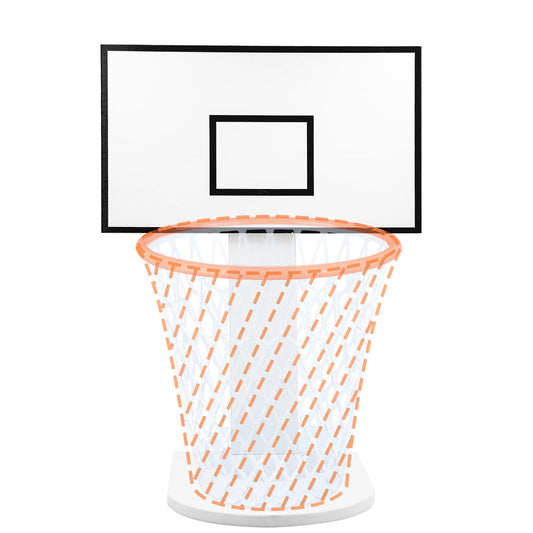 Basketball Hoop (NO Wastebasket), Mini White Wood Backboard, Fun Wastebasket Backboard,Basketball Basket Holder, for Home, Kitchen, Living Room, Bedroom, Office, Coffee Shop, Gym