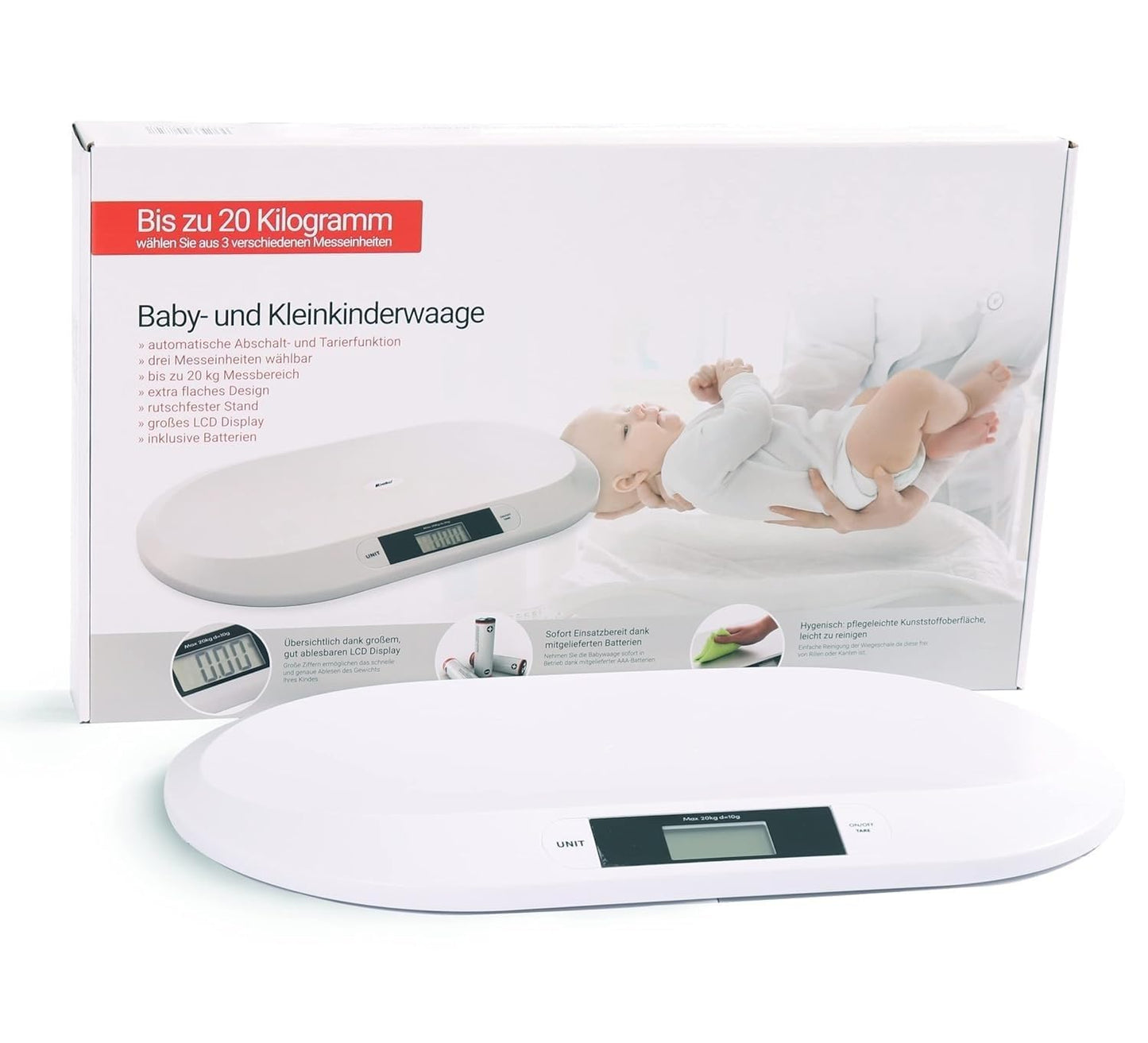 SIKE Feline Scale, Digital Portable Pet Dog Cat Scale; Comfort Baby Scale, 44 Pound Capacity, 3 Weighing Modes, Accurate Digital Scale for Infants, Toddlers, and Babies