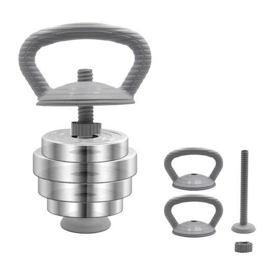 PHOEROS Adjustable Kettlebell Handles max load 44lbs compatiable with PHOEROS 44/66/88 LBS weights set, DUMBBELL PLATES THAT HAVE AN INNER DIAMETER FROM 0.98-1.56 INCHES. Max load 44lbs .(not includes Plates )