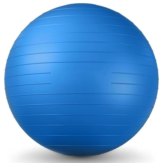 BREFR 26 Inch Exercise Ball, Yoga Ball for Workout, Balance Stability, Fitness Ball for Office, Home, Gym, Balance Balls with Quick Pump (Blue)