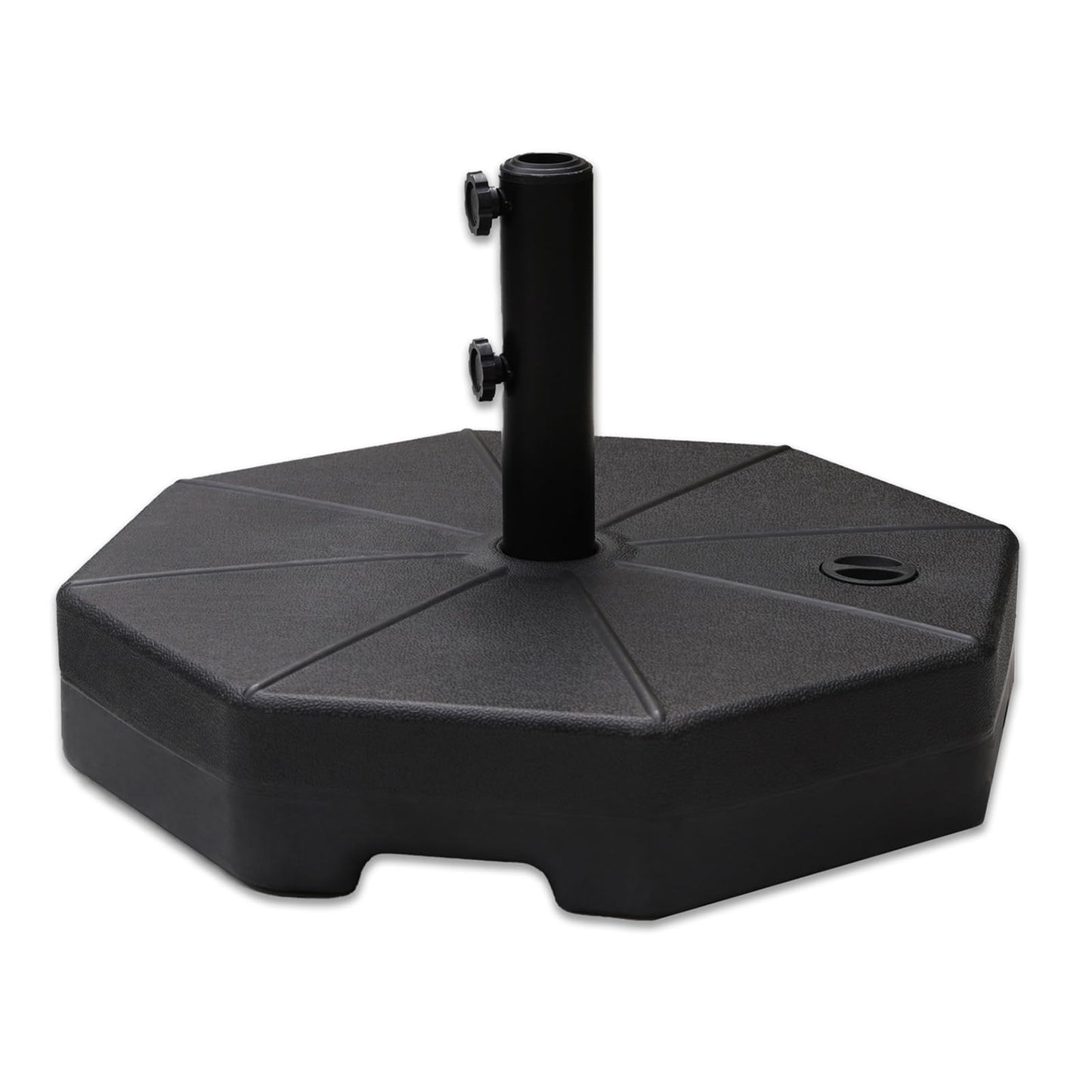 Helios&Hestia 112 lb Heavy Duty Plastic Water and Sand Fillable Outdoor Umbrella Base Stand Weight for Patio Market Table Umbrella, Black