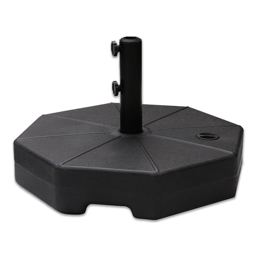 Helios&Hestia 112 lb Heavy Duty Plastic Water and Sand Fillable Outdoor Umbrella Base Stand Weight for Patio Market Table Umbrella, Black