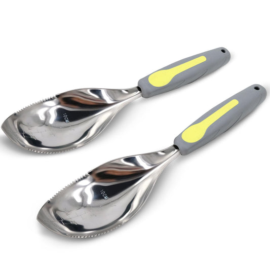 Jardineer 2Pack Garden Trowel, Stainless Steel Hand Shovel with Ergonomic Handle, Multi-Use Soil Scoops for Digging, Planting, Transplanting, Cultivating(Blue)