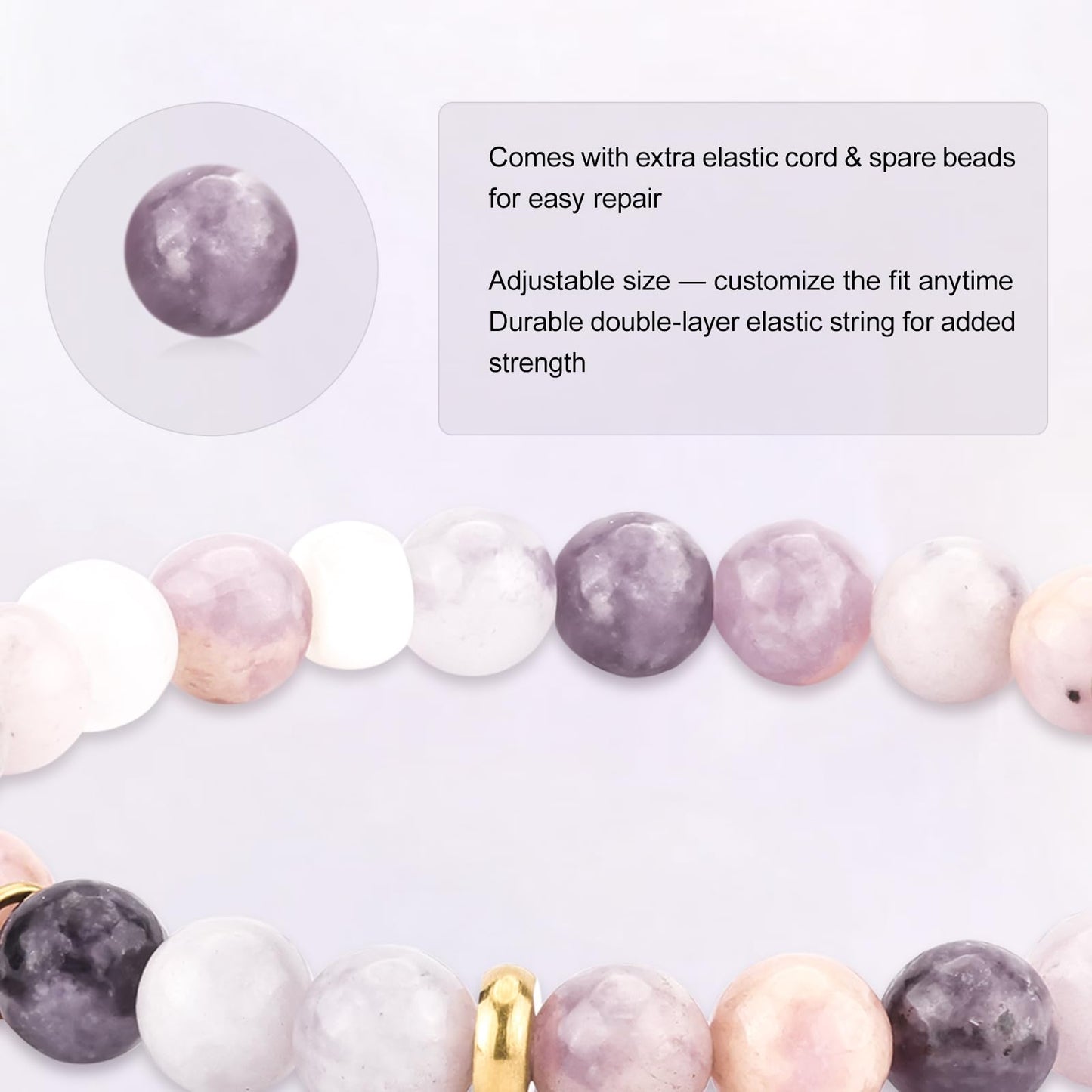 MesoAura Natural Garnet Bracelet – handmade Crystal Healing Jewelry for Women & Men – Root Chakra Balance, Vitality & Courage Energy Stone – Zodiac Capricorn Aquarius – Spiritual Gemstone Beaded Bracelet (Throat Chakra – Fluorite Aria bracelet)