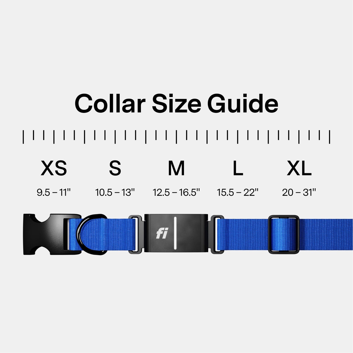 Fi New Series 3+ Smart Dog Tracker Collar [12 Month Membership Included] GPS Tracker for Dogs with Health & Behavior Monitoring, Escape Alerts, Waterproof, LED, Apple Watch Compatible (Blue, Large)