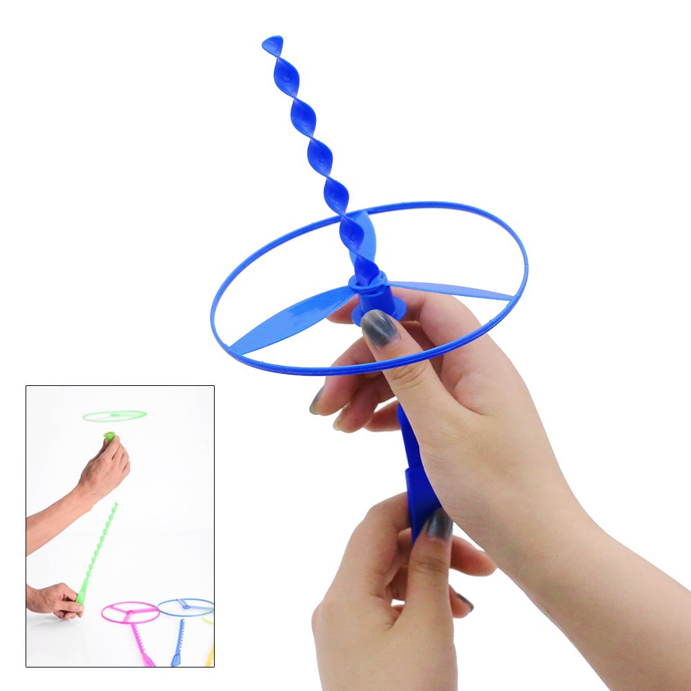 POPLAY 40 Sets Outdoor Toys Flying Discs, Disc Flyer with Launchers for Party Favors, Classroom Prizes, Goodie Bags Stuffers for Kids