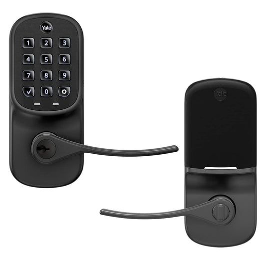 Yale Assure Lever Keypad with Z-Wave in Black Suede