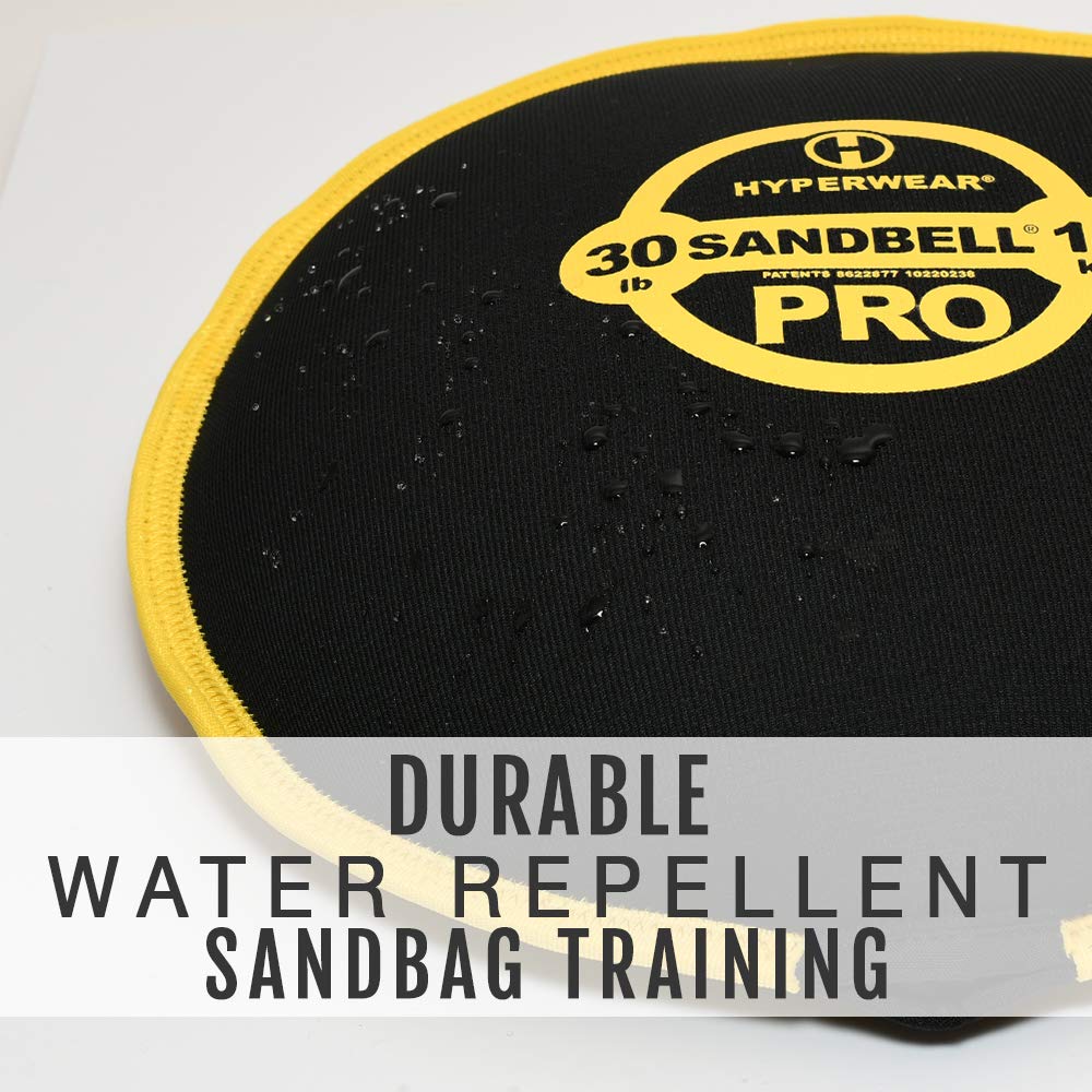 Hyperwear SandBell® PRO – Premium Soft Sandbag Weight (15 lb – Yellow)