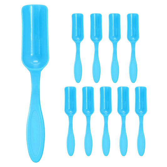 M METERXITY 10-Pack Mini Gardening Shovel Spoons, Plastic Garden Soil Scoops for Cultivation Digging Transplanting/Flower Planting/Plant Succulent, Colorful Small Gardening Tools [Blue]
