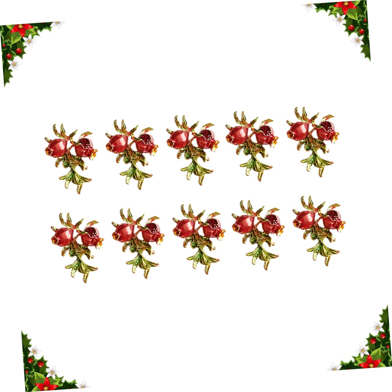 EXCEART 20 Pcs Delicate Pomegranate DIY Headwear Accessories for Hair Clips Bags Shoes Decorative Brooch Charms for Crafting Festive Ornaments