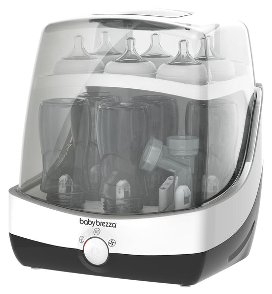 Baby Brezza Superfast 10 Minute Baby Bottle Sterilizer + Dryer - 75% Faster – Universal Electric Steam Sterilization for All Bottles, Pacifiers + Breast Pump Parts