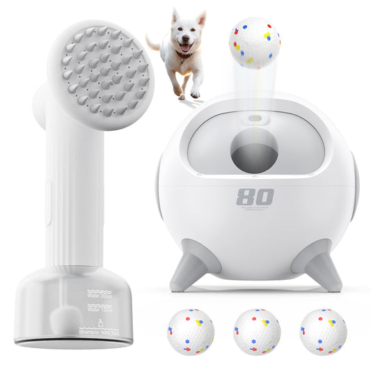 uahpet Automatic Ball Launcher+Automatic Foaming Pet Brush