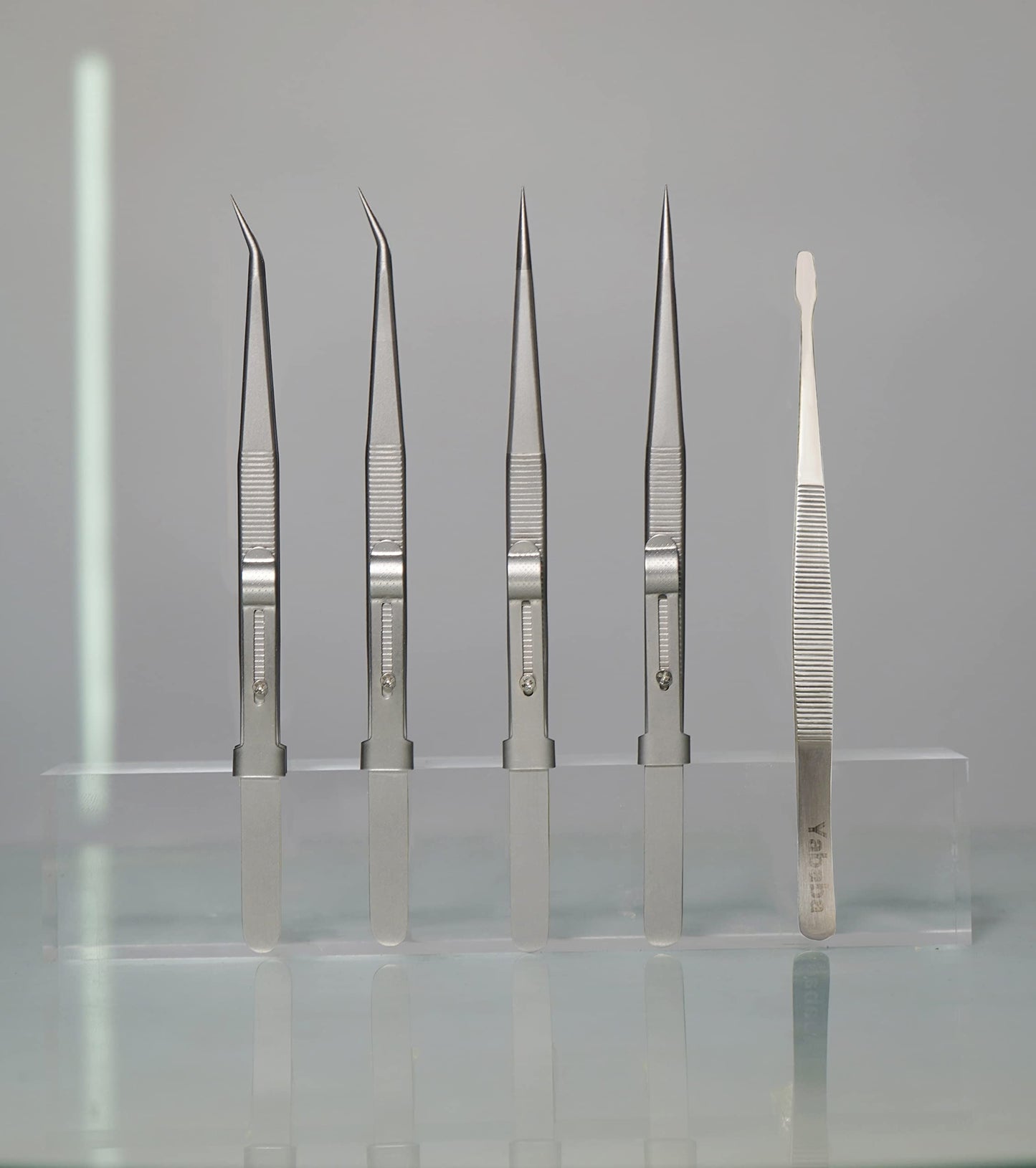 Tweezers, 5Pcs Precision Tweezers Set - Anti - Static Stainless Steel Tweezers for Electronics, Jewelry Making, Medical and Laboratory Work, Craft, Model Building, Soldering, Watch, Car Repair, Etc