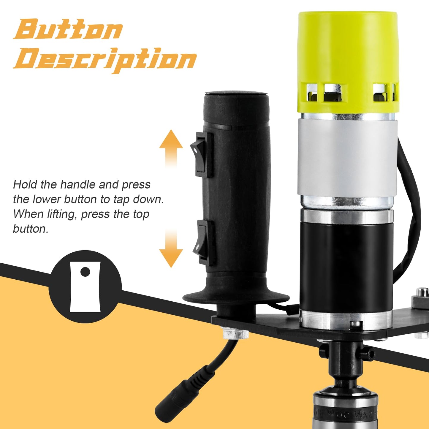 Consfly M3-M6 Electric Tapping Machine Vertical Tapping Tool with Bench Vice & 4 Taps Adjustable Tapper for Metal Wood Plastic 110V 100-200r/min