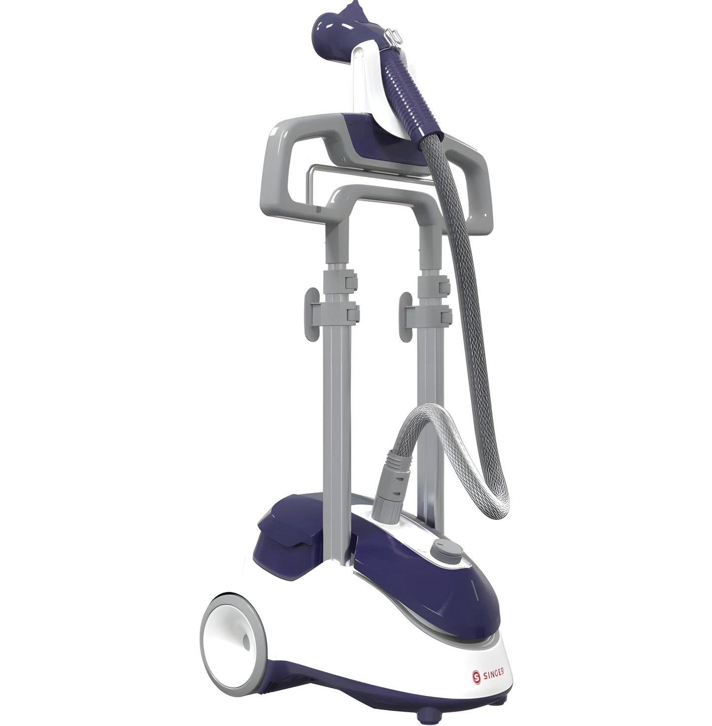 SINGER SteamWorks Pro 2.0 (1500W) | Standing Steamer for Clothes | 4 Steam Settings, Strong Penetrating Steam, 45 Second Heat-up & 2.5l Tank Capacity for Wrinkle-Free Results | White/Blue