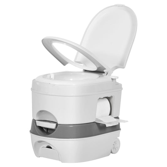 YITAMOTOR 6.34 Gallon Portable RV Toilet Camping Porta Potty with Paper Collection, Indoor Outdoor RV Toilet with Handle Pump, Leak-Proof for RV Travel, Boat, Trips, Outdoors
